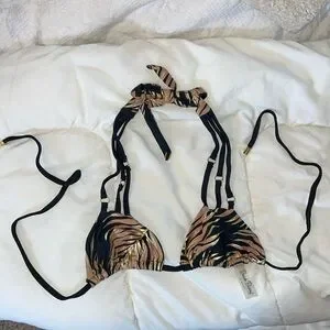 Beach Bunny | Swim | Beach Bunny Xs Metallic Gold Triple Thread ...